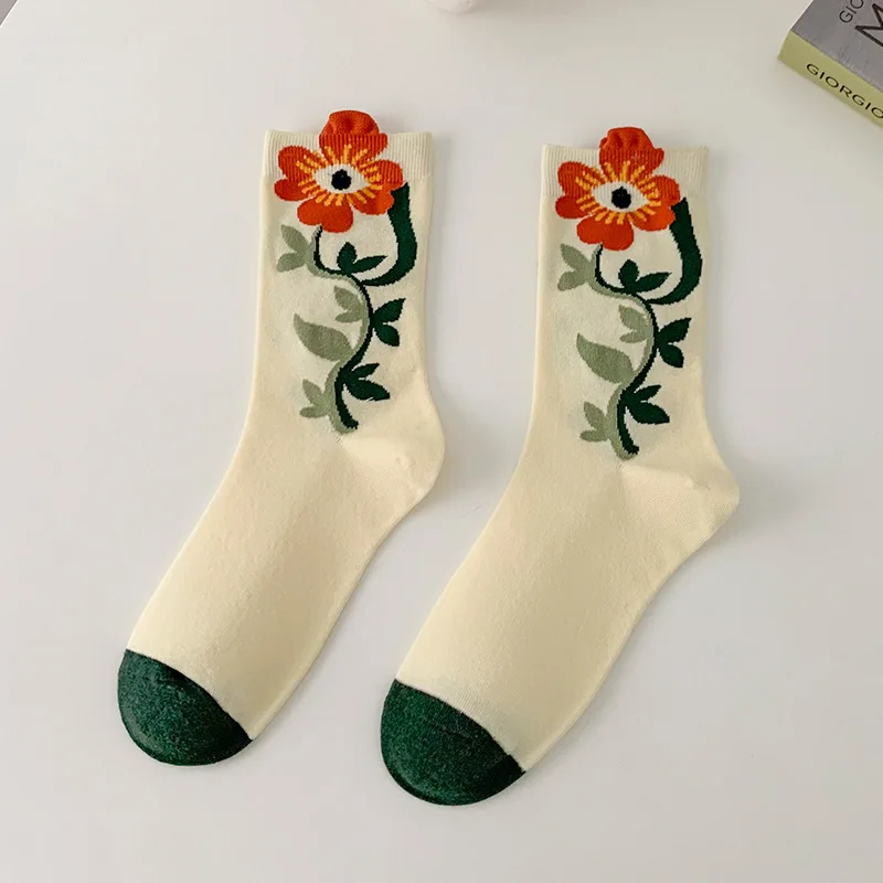Green Garden Crew Socks (5 Designs)