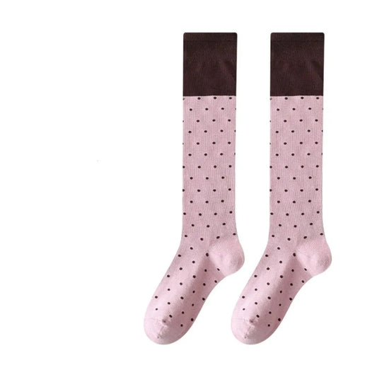 Polka Dot Colourblock Socks - Ice Cream Cake