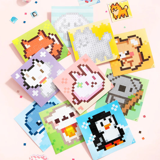 Pixel Art Colouring Sticker Book (4 Designs)