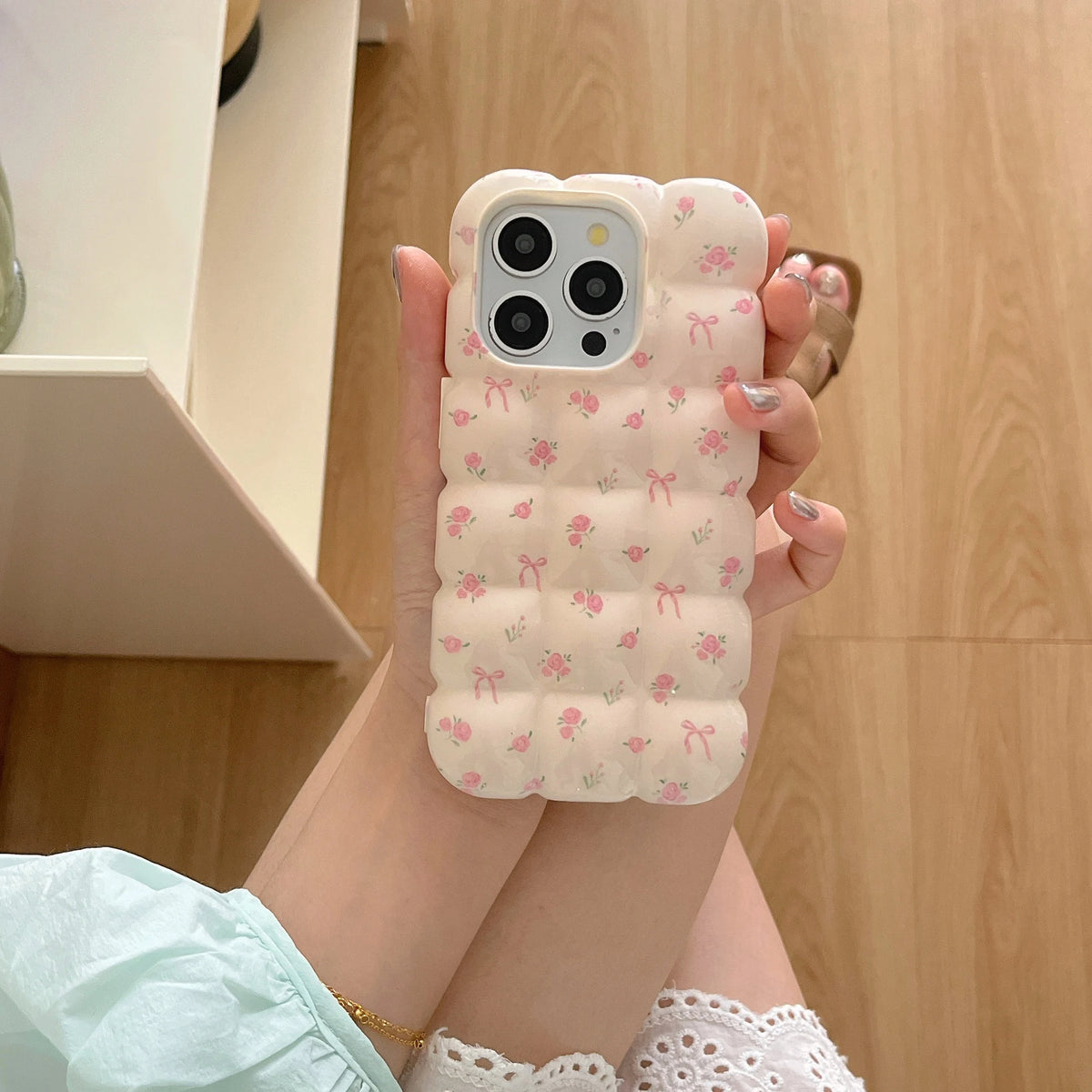 Puffy Floral iPhone Case