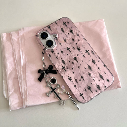 y2k Cross Pattern iPhone Case