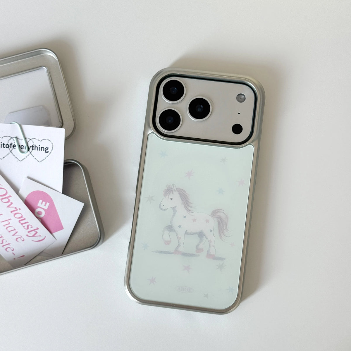 Minty Starry Pony iPhone Case
