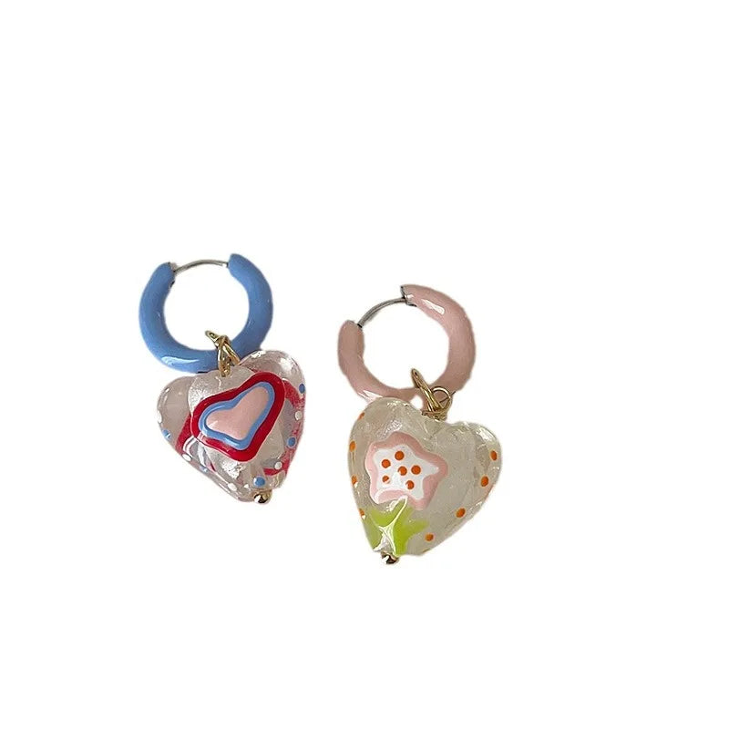Mismatched Candy Heart Earrings