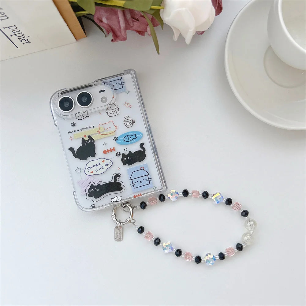 Kawaii Black Kitty Cat iPhone Duo Case