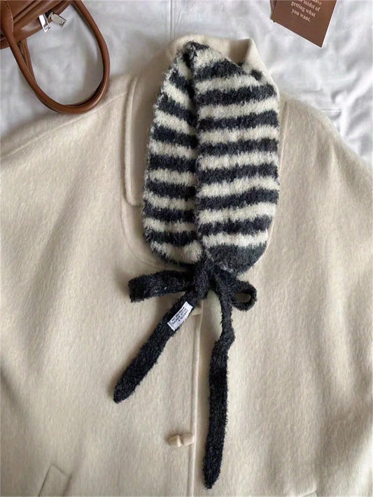 Fuzzy Stripe Bonnet