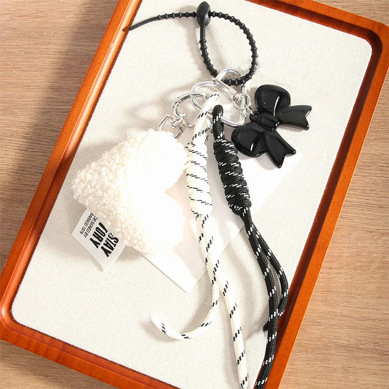 Fluffy Heart Clip-On Bag Charm