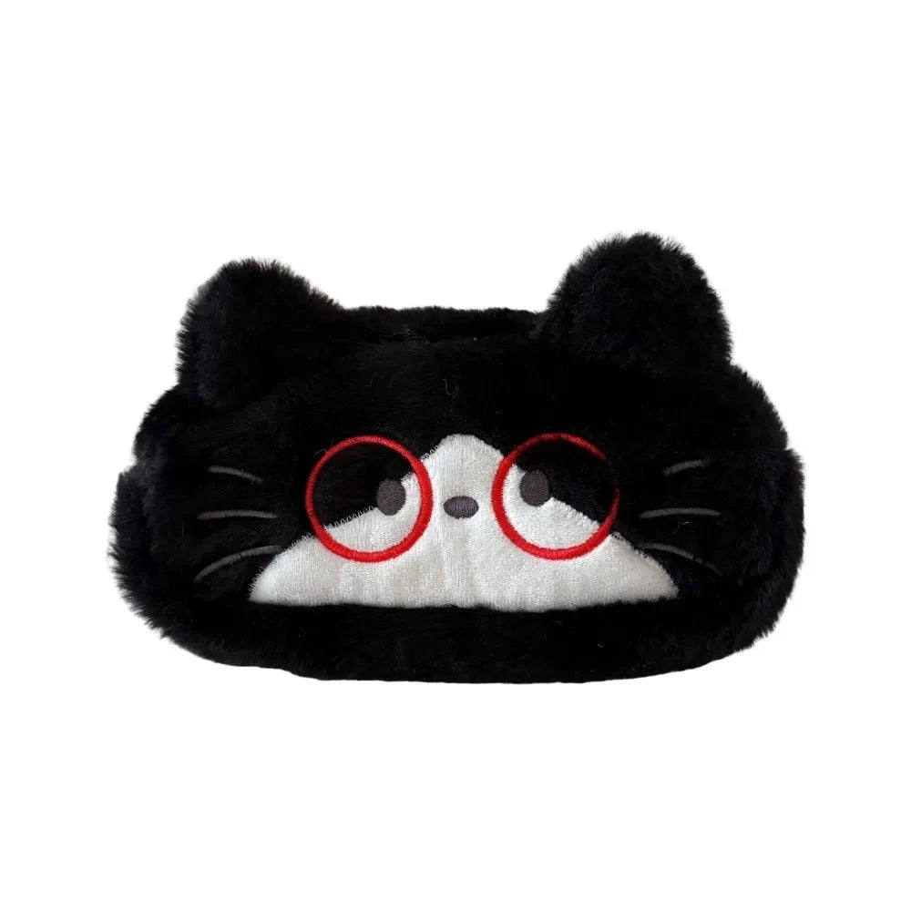 Kids Gift Funny Cat Cartoon Pencil Case Cute Kawaii Stationery Storage Bag Fluffy Large Capacity Cat Stationer Bag Student Use - Ice Cream Cake