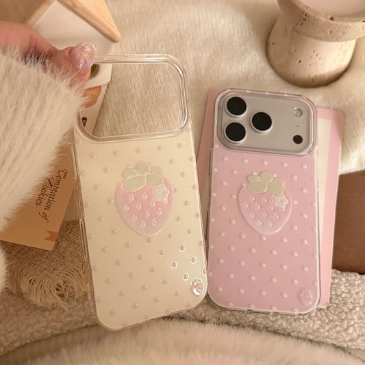 Pastel Dot Strawberry iPhone Case