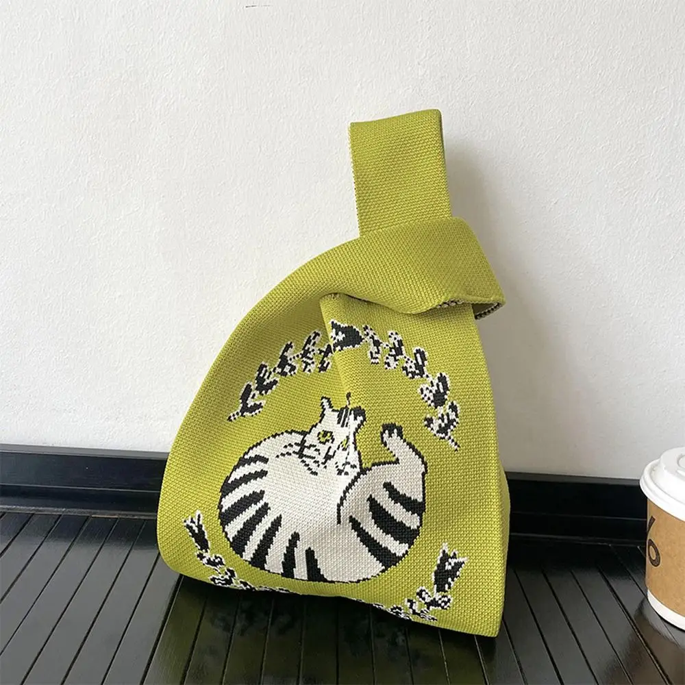 Roly Poly Cats Knitted Mini Tote (4 Colours)
