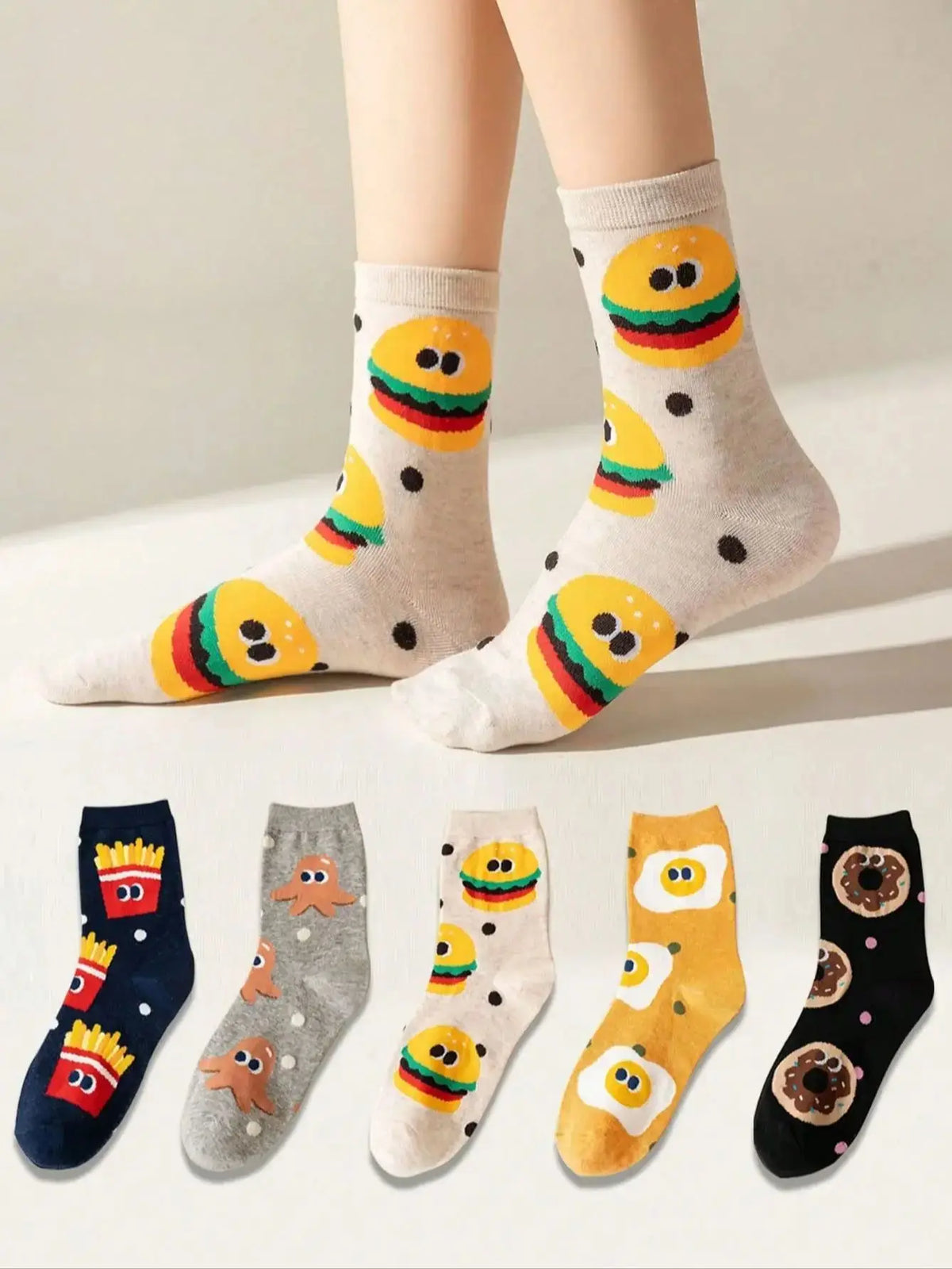 Snacktime Crew Sock Set (Set of 5 Pairs)
