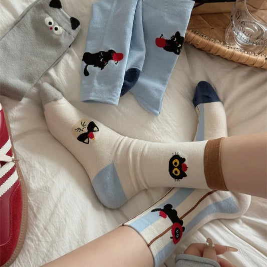 Cartoon Cats Crew Socks