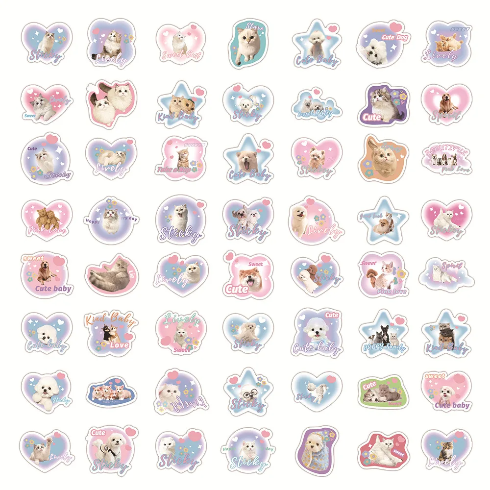 Pastel Pets Sticker Pack (60 Stickers) - Ice Cream Cake