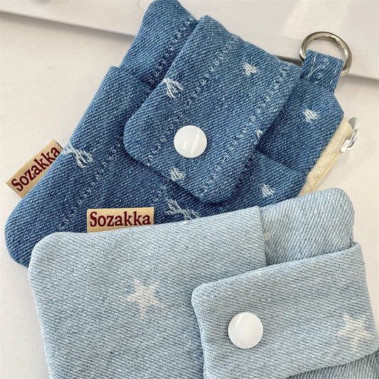 Denim Mini Zipper Pouch