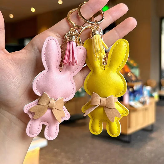 Cute Bunny Bag Charm Keychain - Small Rabbit Purse Pendant, DIY Doll Accessories for Handbags Backpacks Gifts for Girls Wome - Ice Cream Cake