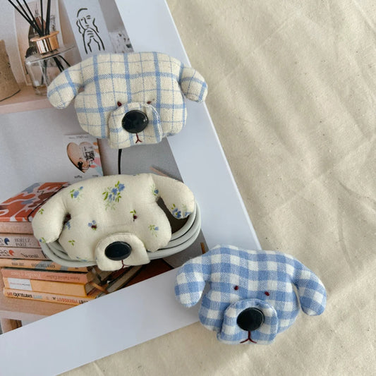 Data Cable Organiser Clip Headphone Cable Organiser New Puppy Shape Charging Cable Binding Strap Fabric Storage Box Supplies - Ice Cream Cake