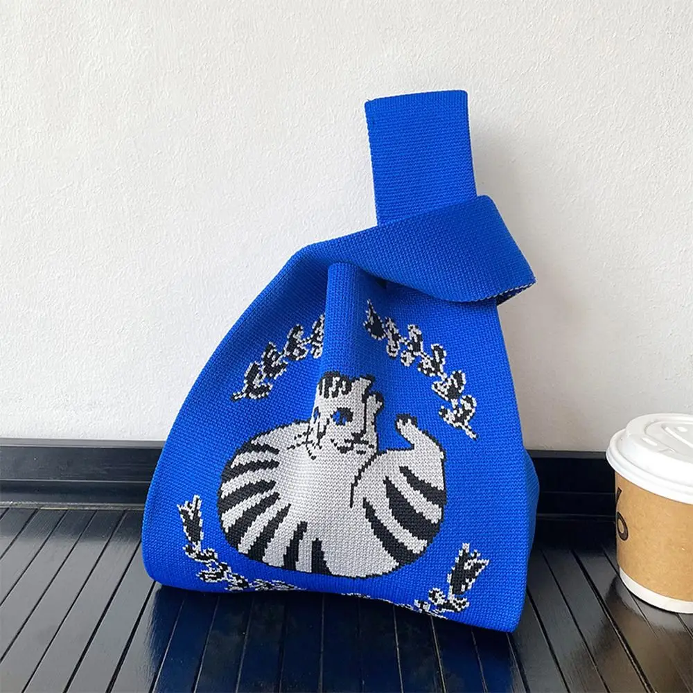 Roly Poly Cats Knitted Mini Tote (4 Colours)