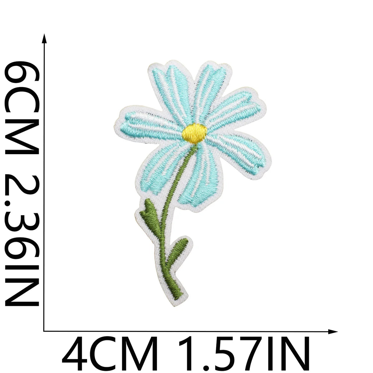 Embroidered Flower Garden Iron-On Patch