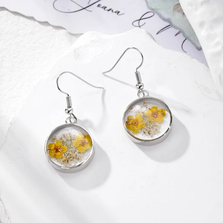 Dried Flower Charm Jewelry