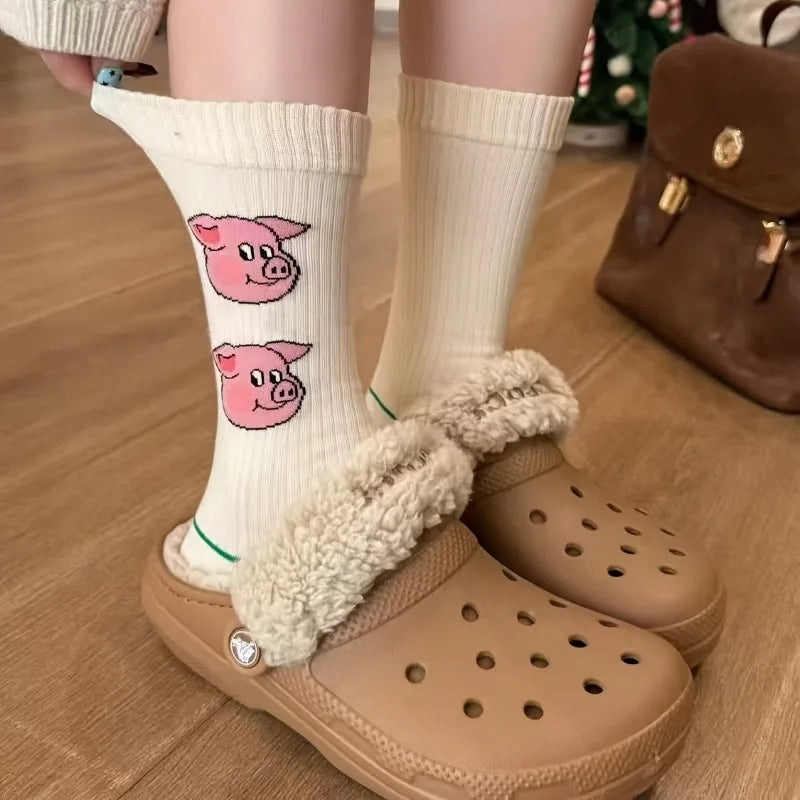 Happy Pig Crew Sock Set (Set of 3 Pairs)