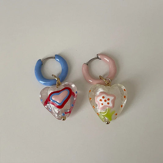 Mismatched Candy Heart Earrings