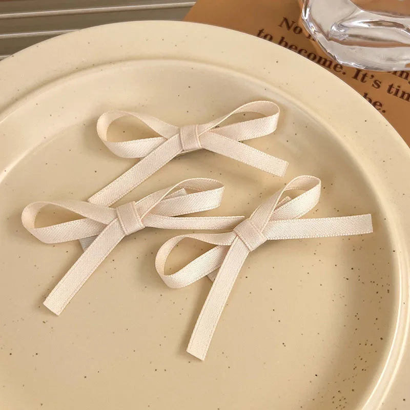 Balletcore Ribbon Bow Hairclip Sets (3 Hairclips)