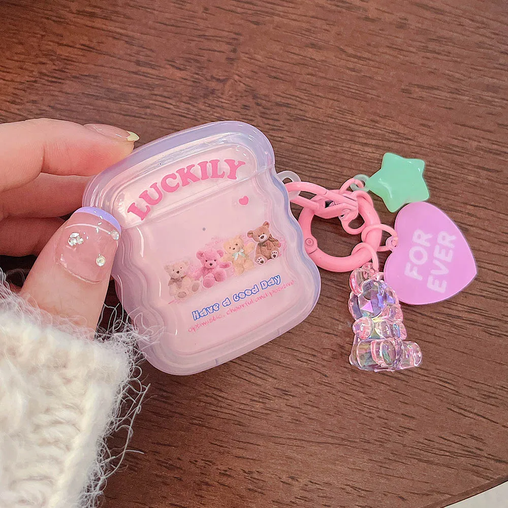 Luckily Teddy Bear AirPods Charger Case Cover