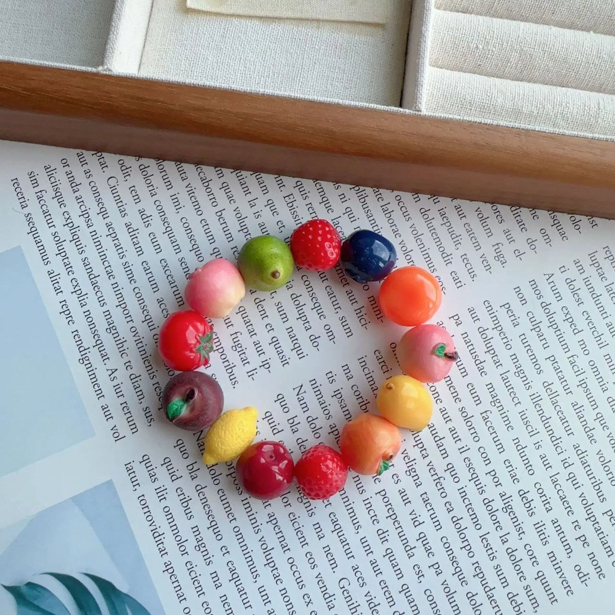 Fruit Charm Necklace and Bracelet