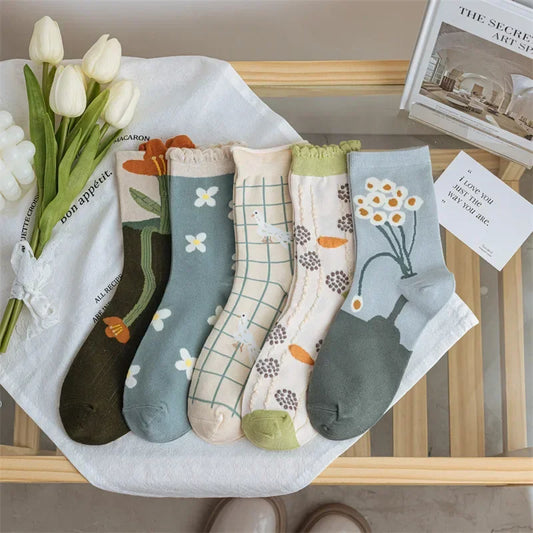 Flower Power Crew Socks
