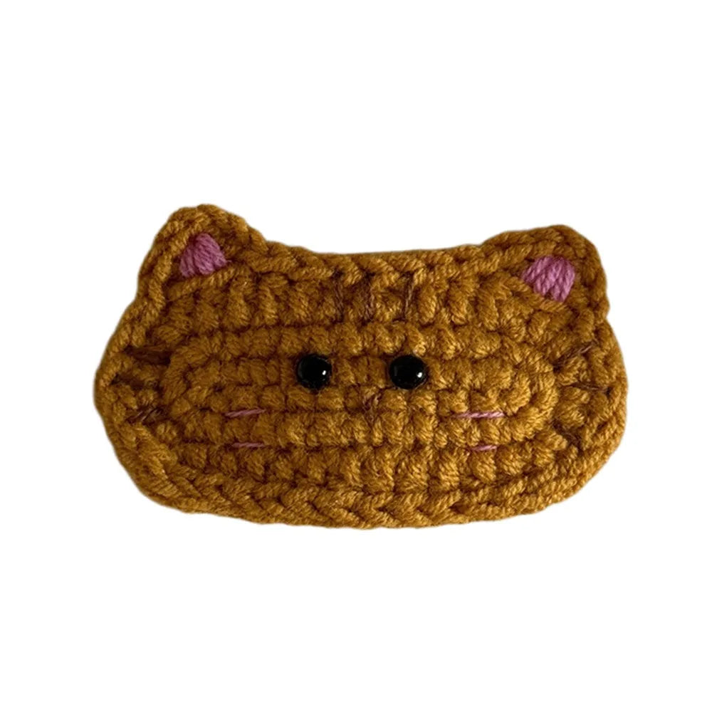 Cute Bouncy Dog Crochet Hair Clip Sweet Cartoon Cat Hairpin Women's Bangs Clips Children's Side Clip Headwear Hair Accessories - Ice Cream Cake