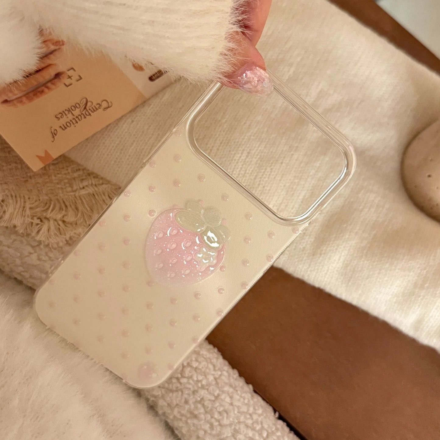 Pastel Dot Strawberry iPhone Case