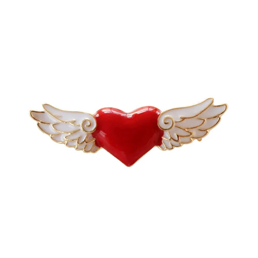 Winged Heart Enamel Pin - Ice Cream Cake