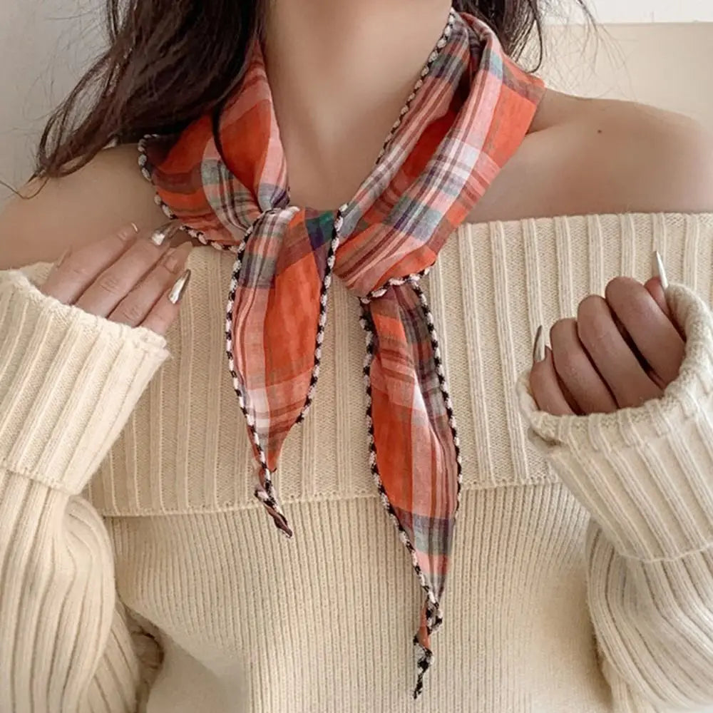 Revesrible Check Pattern Scarf