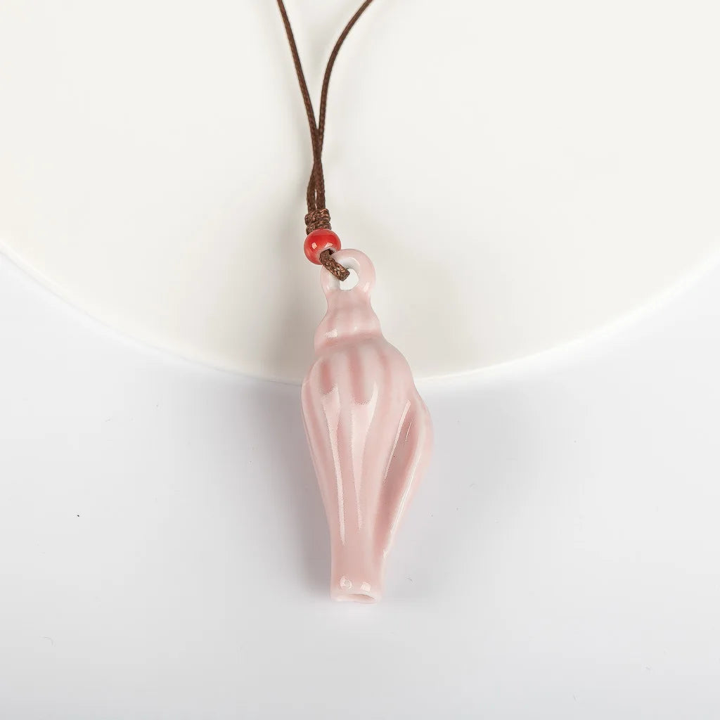 Conch Whistle Charm Necklace