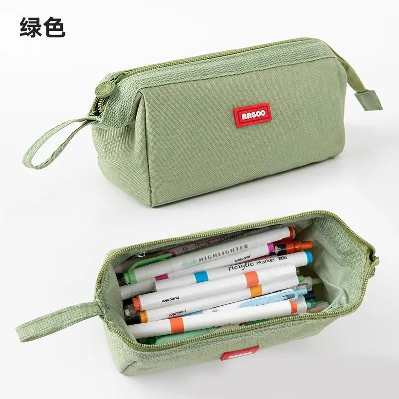 Large Capacity Pencil Case With Pen Holder Label Minimalist Student Stationery Storage Creative Stationery Storage Bag - Ice Cream Cake