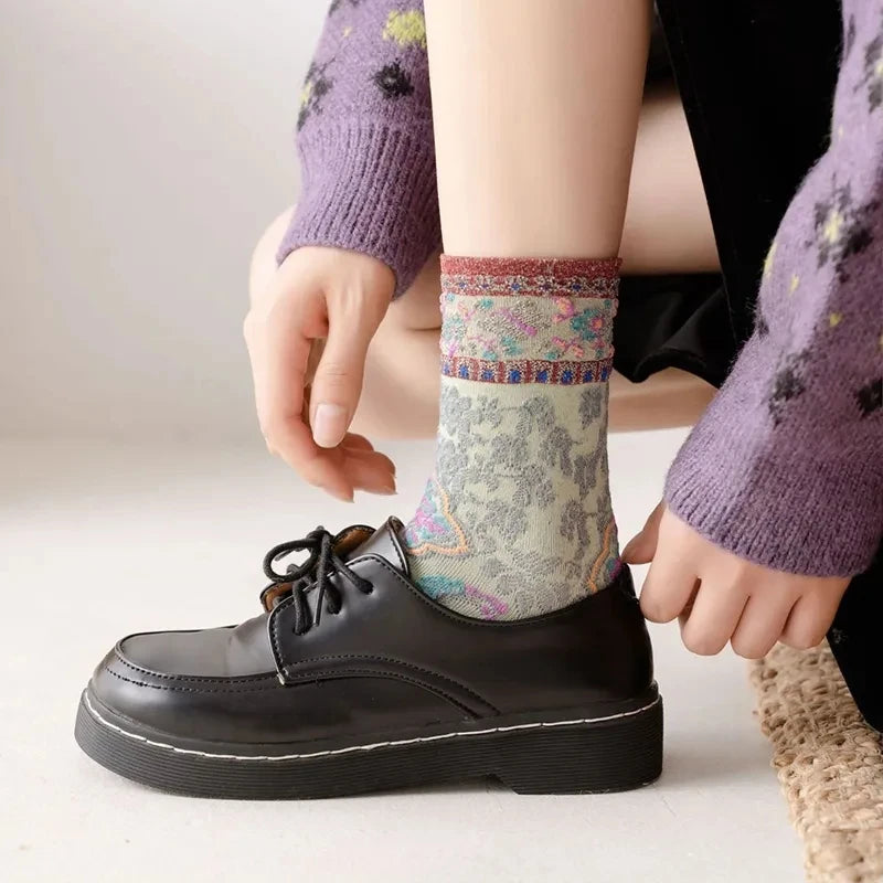 Paisley Crew Sock Set (Set of 5)