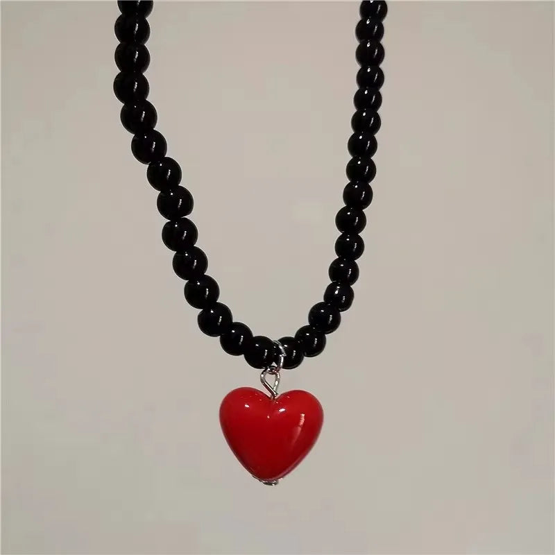 Beaded heart necklace