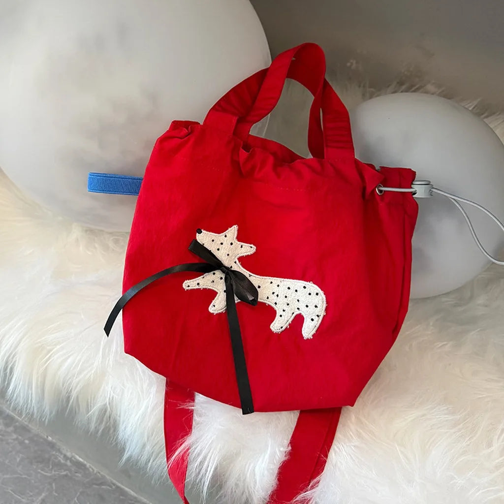Puppy Dog Applique Mini Tote - Ice Cream Cake