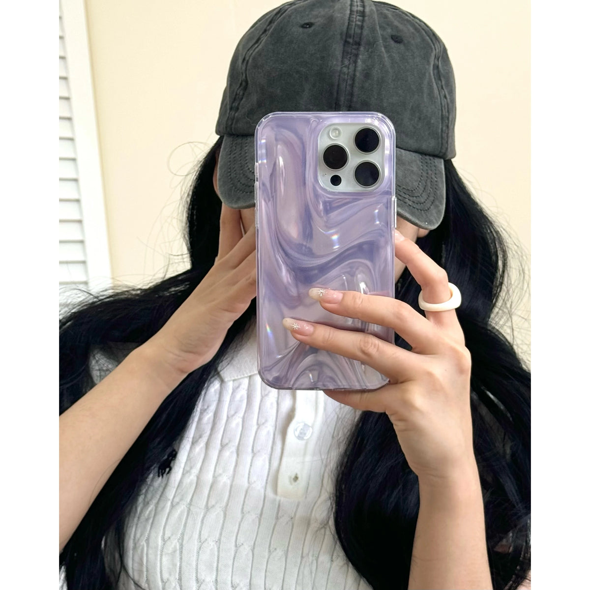 Purple Taro Swirl iPhone Case