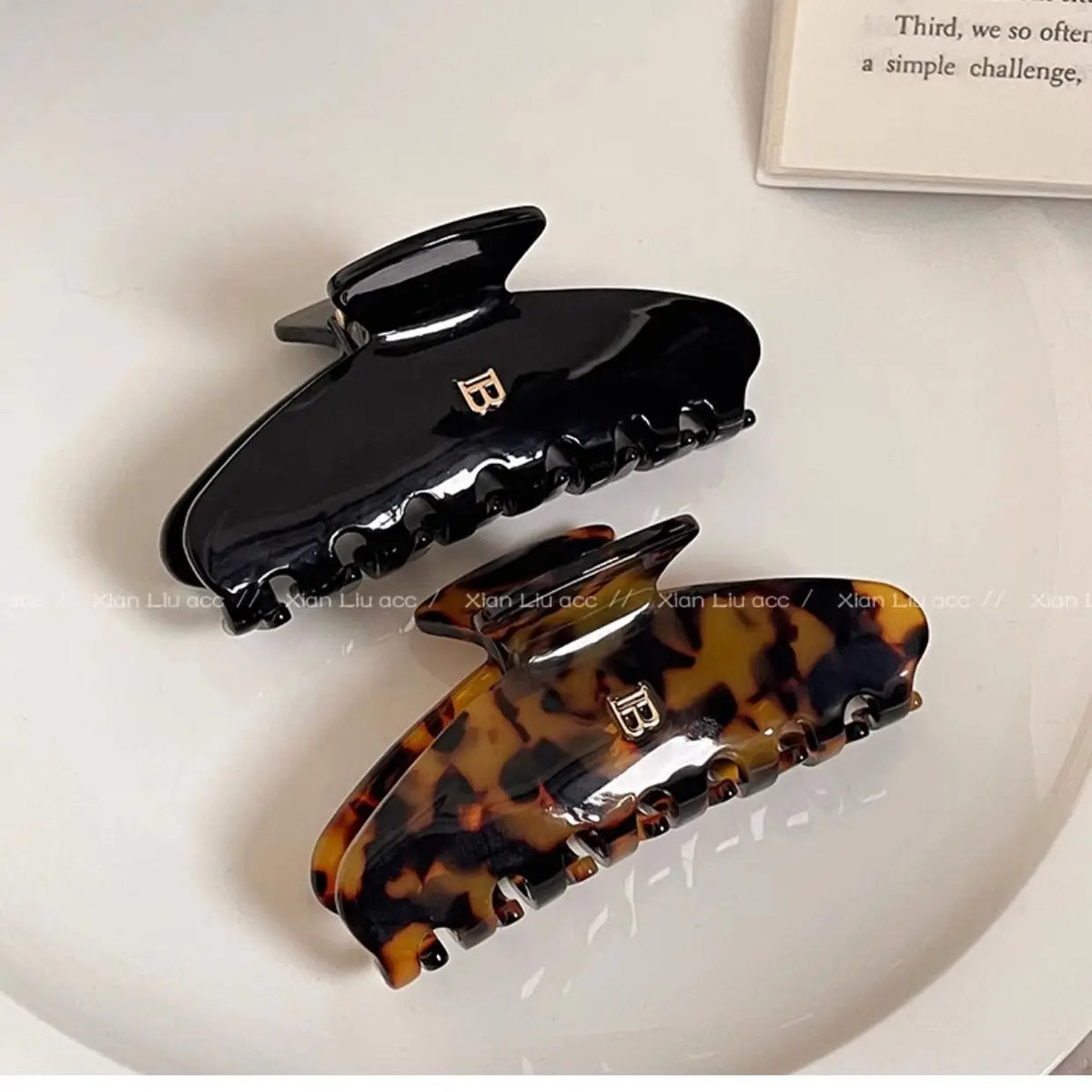 1/2/4pcs New Acetate Sheet Hair Clip, Letter Shark Clip, Headband Accessory, Grasping Clip, Sweet Disc Hair Clip, Hair Accessory - Ice Cream Cake