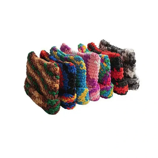 Chunky Multicolour Knit Cat Ear Beanie