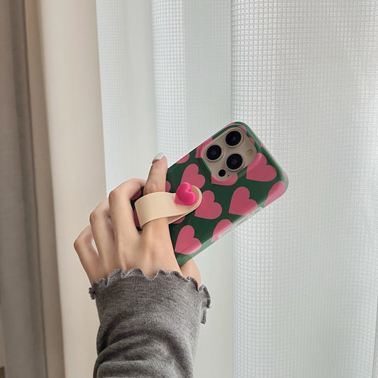 Pink heart iPhone Case