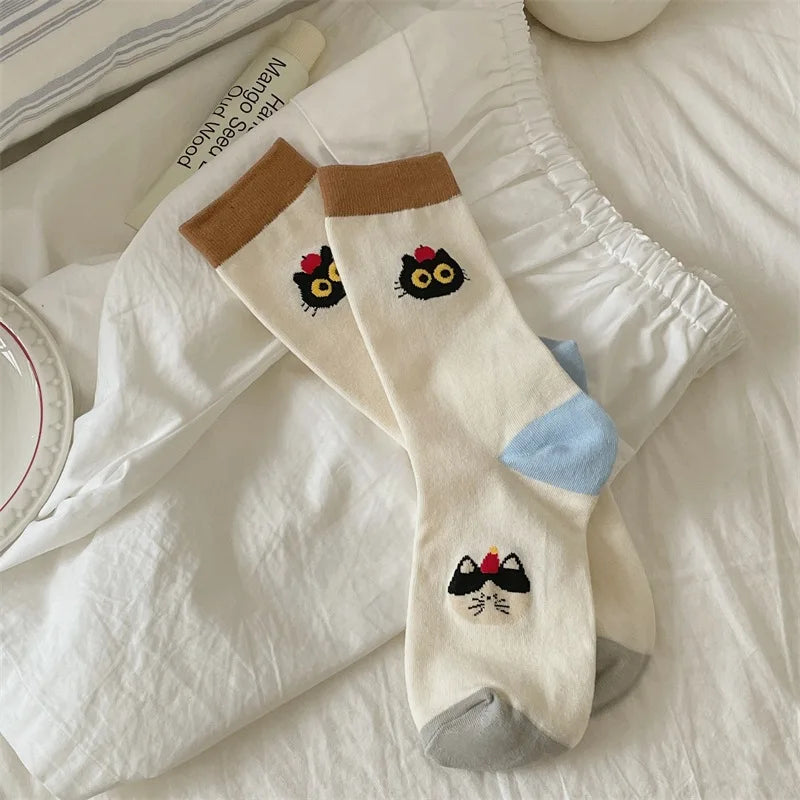 Cartoon Cats Crew Socks