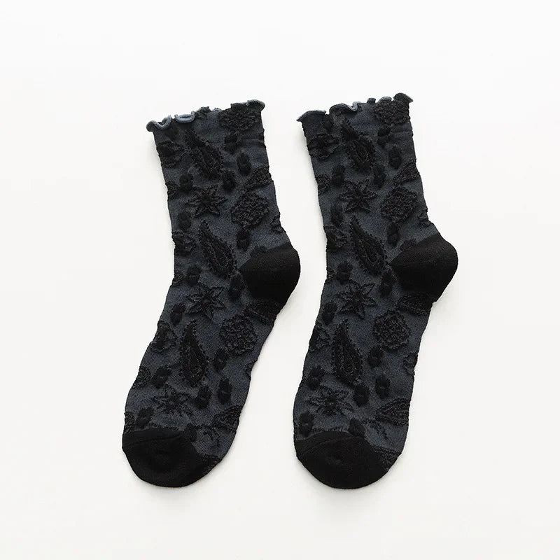Autumnal Texture Crew Socks