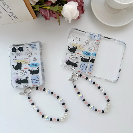 Kawaii Black Kitty Cat iPhone Duo Case