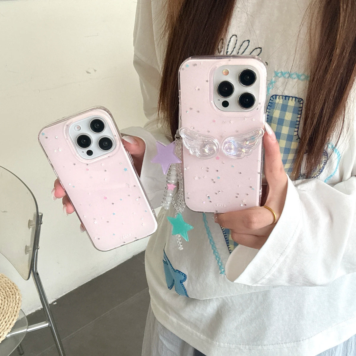 y2K Sparkling Angel Wings iPhone Case