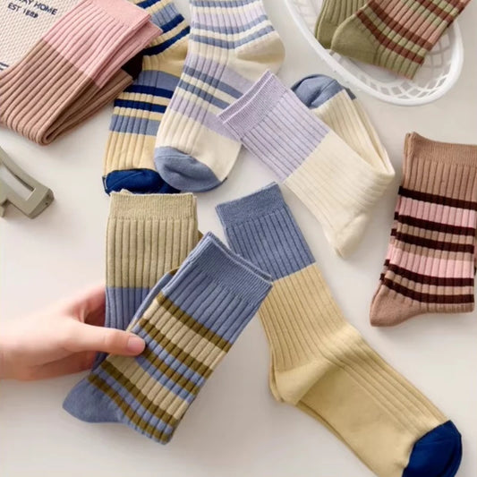 Multicolour Stripe Crew Socks