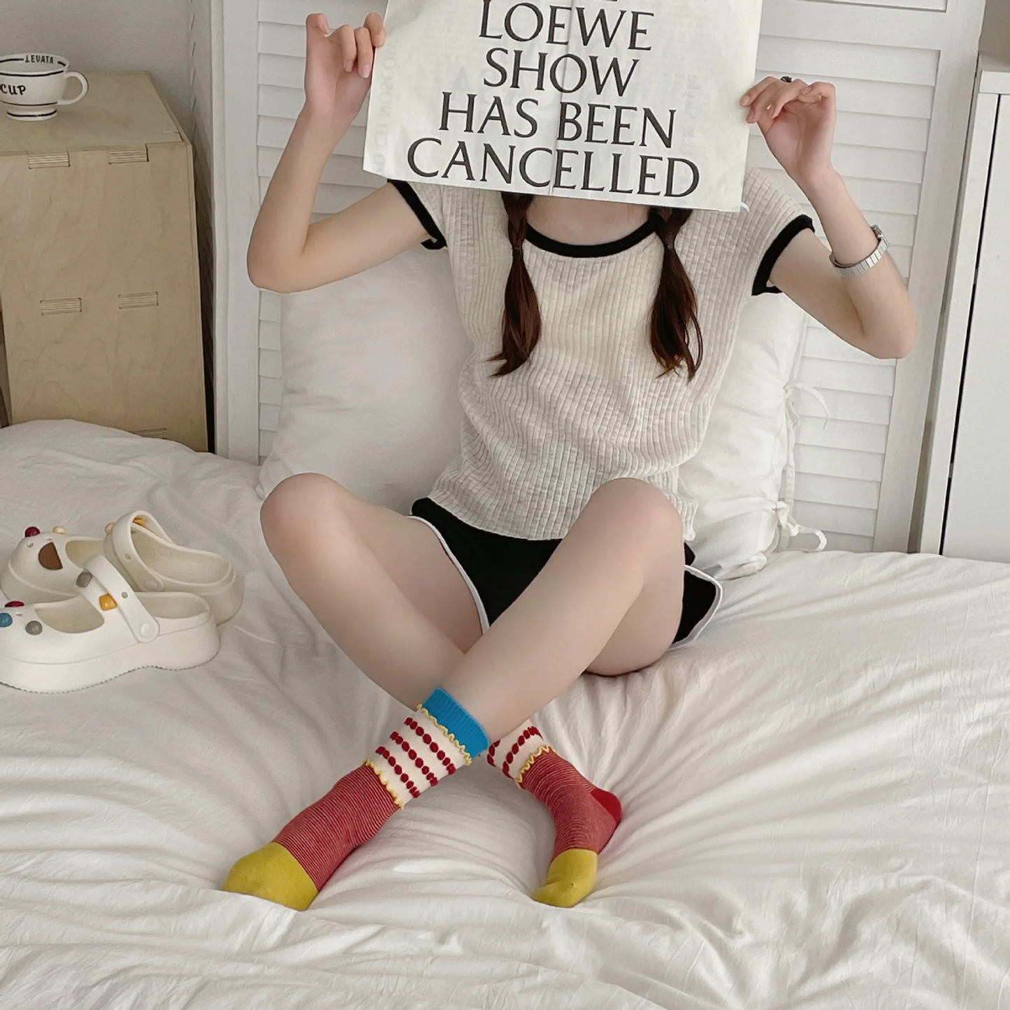 Texture Mix Crew Socks (5 Colours)