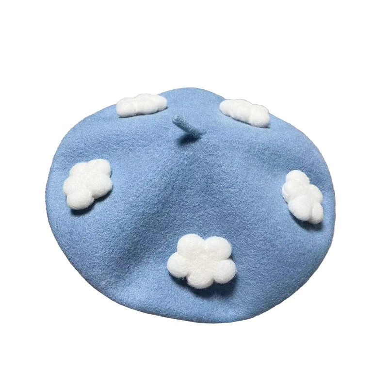 Cloudy Sky Beret Hat