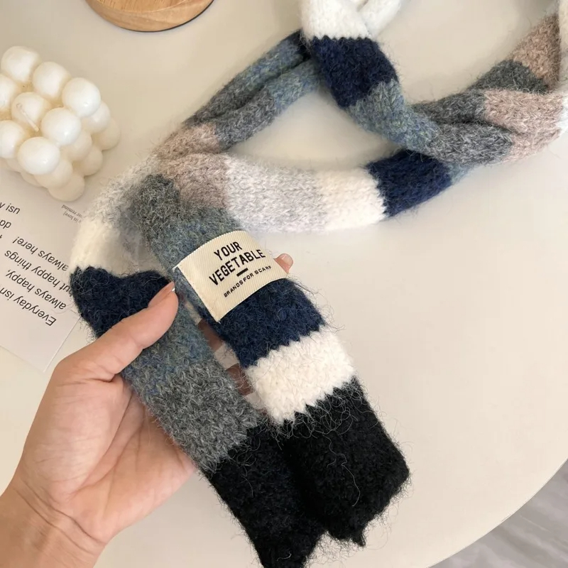 Multicolour Striped Skinny Scarf (5 Colours)