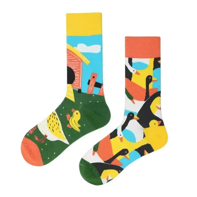 Duck Farm Mismatched Crew Socks